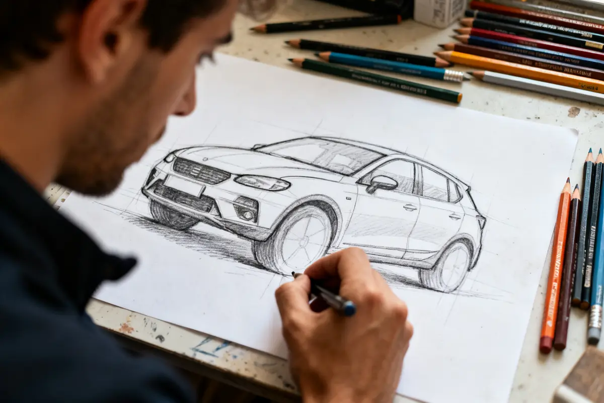 Tutoriel dessin voiture : Apprends à dessiner facilement étape par étape